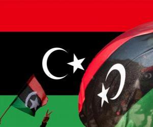 Puzzle Σημαία της Λιβύης. Με το θρίαμβο της επανάστασης του 2011 έχει ανακτηθεί η σημαία του 1951